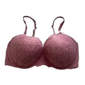 Victoria's Secret Rose‎ Pink Dream Angels Push Up Rhinestone Strap Bra - NEW